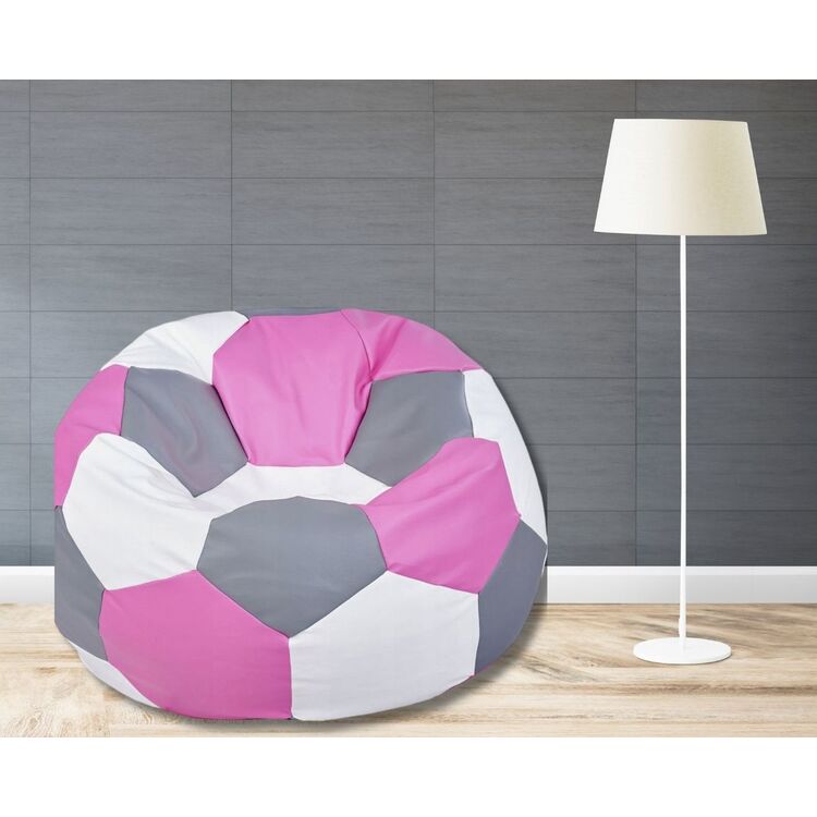 Fotoliu-minge Bean Bag Ares BM6101 XXL (Pink/White/Grey)