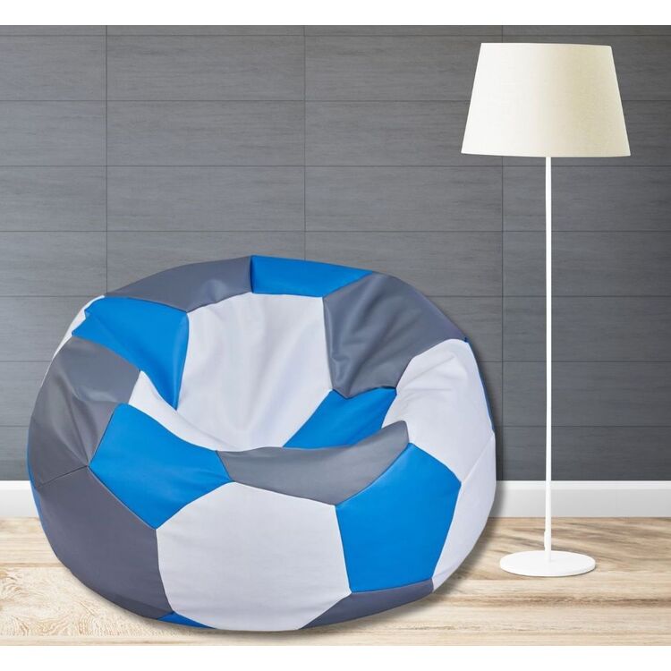 Fotoliu-minge Bean Bag Ares BM6104 XXL (Grey/Blue/White)