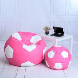 Fotoliu-minge Bean Bag Ares BM6113 XXL (Pink/White) Thumb