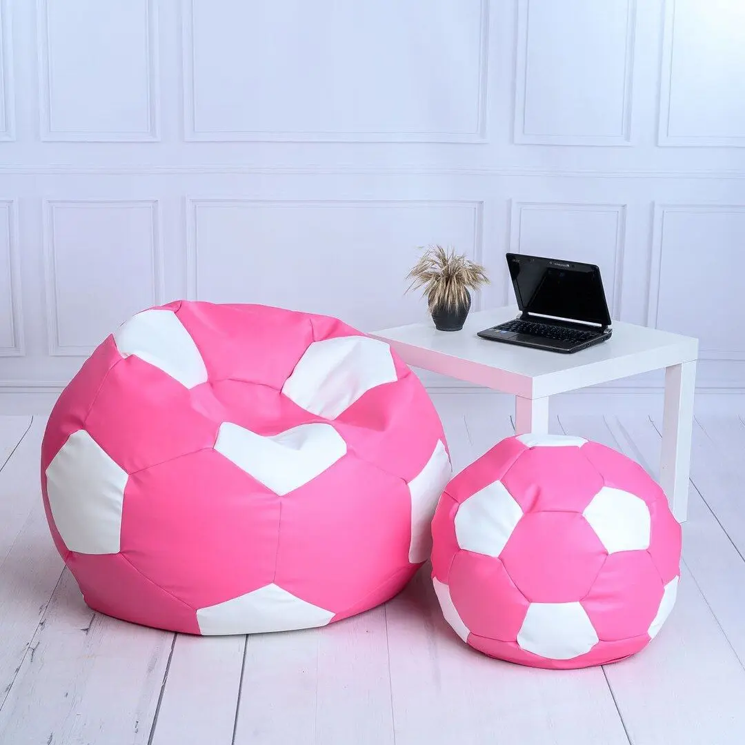 Fotoliu-minge Bean Bag Ares BM6113 XXL (Pink/White)
