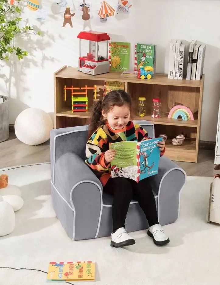 Детское кресло-мешок Costway HV10047GR (Grey) - 4