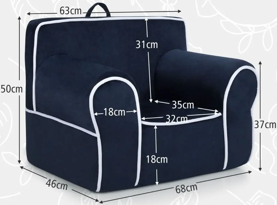 Детское кресло-мешок Costway HV10047NY (Dark Blue)