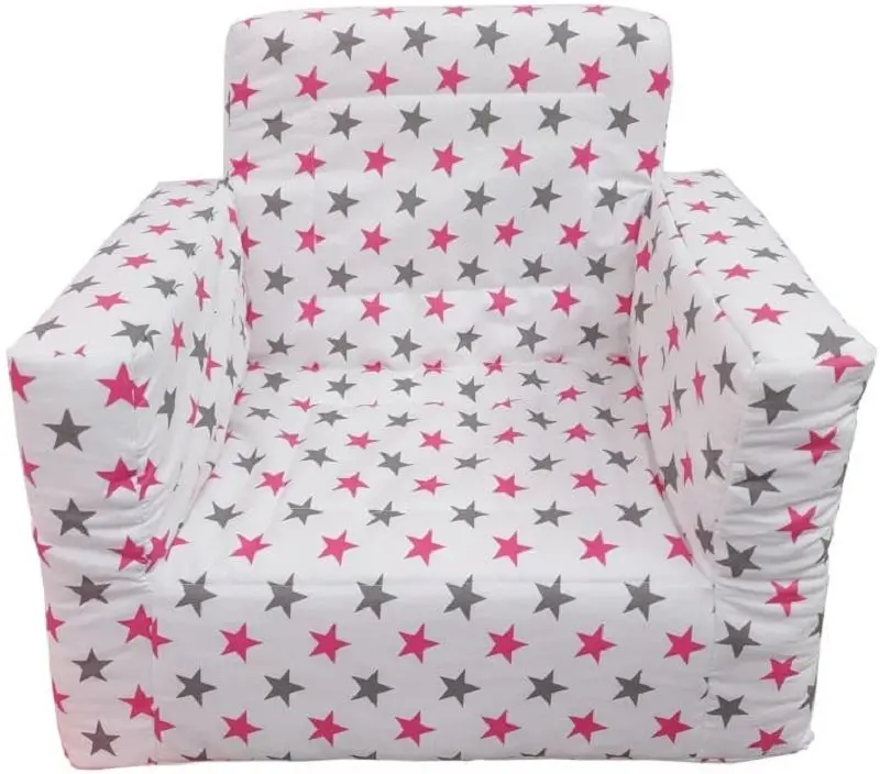 Fotoliu pentru copii MyKids Stars (White/Pink)