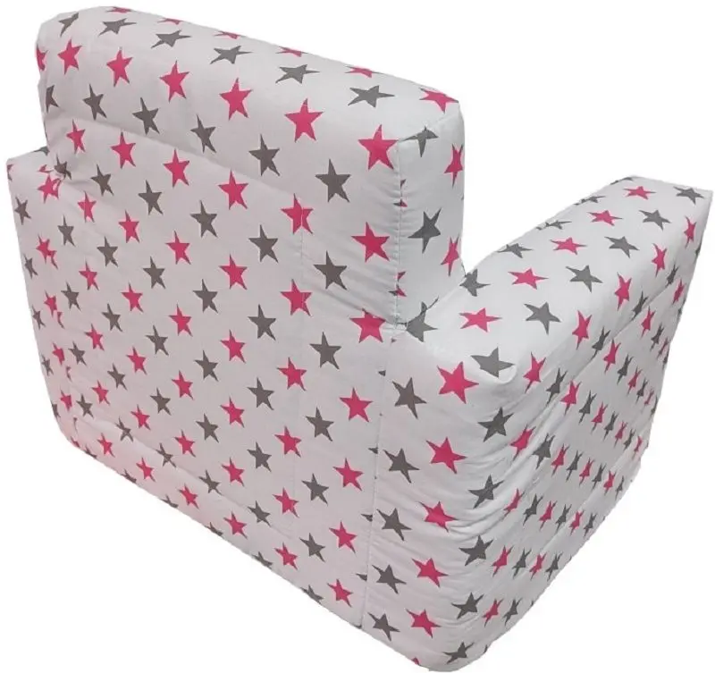 Fotoliu pentru copii MyKids Stars (White/Pink)