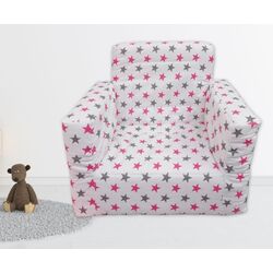 Fotoliu pentru copii MyKids Stars (White/Pink)