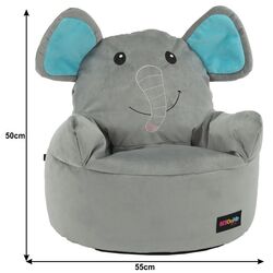 Fotoliu-sac pentru copii Tempo Kondela SitOnMe Baby Elephant Typ 2 (Gray) Thumb