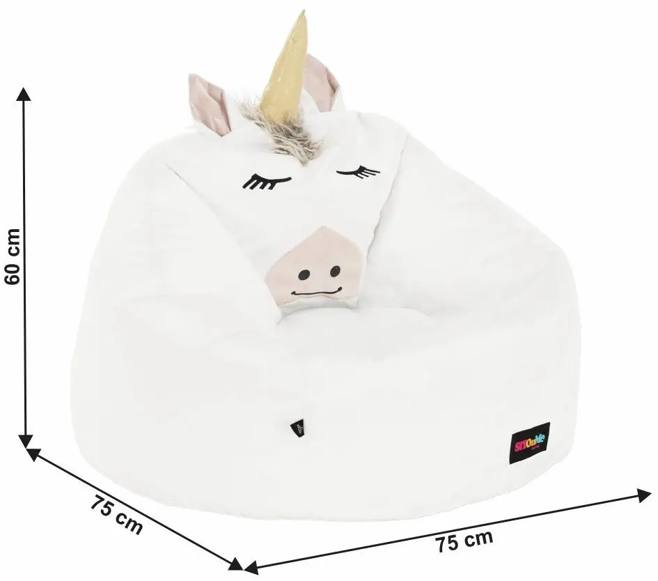 Детское кресло-мешок Tempo Kondela SitOnMe Unicorn (White)