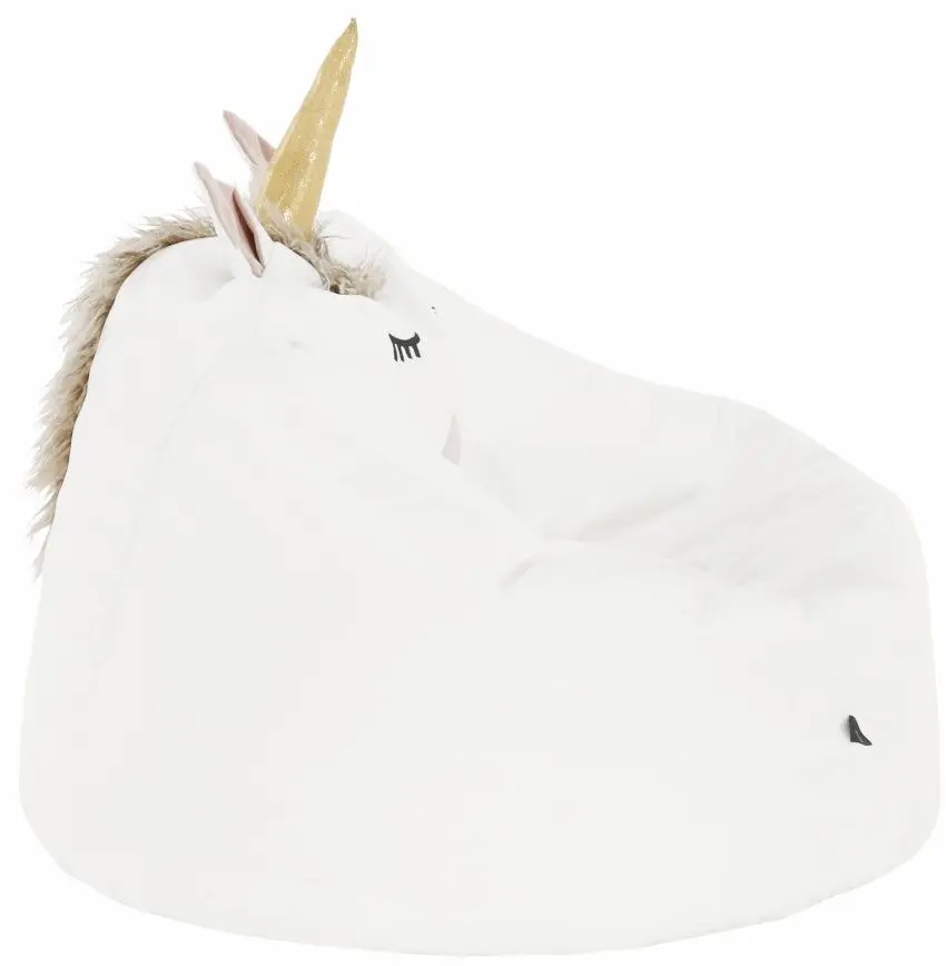 Детское кресло-мешок Tempo Kondela SitOnMe Unicorn (White)