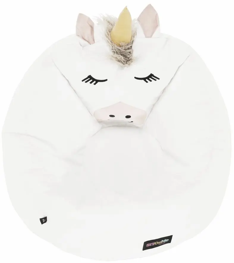 Детское кресло-мешок Tempo Kondela SitOnMe Unicorn (White)