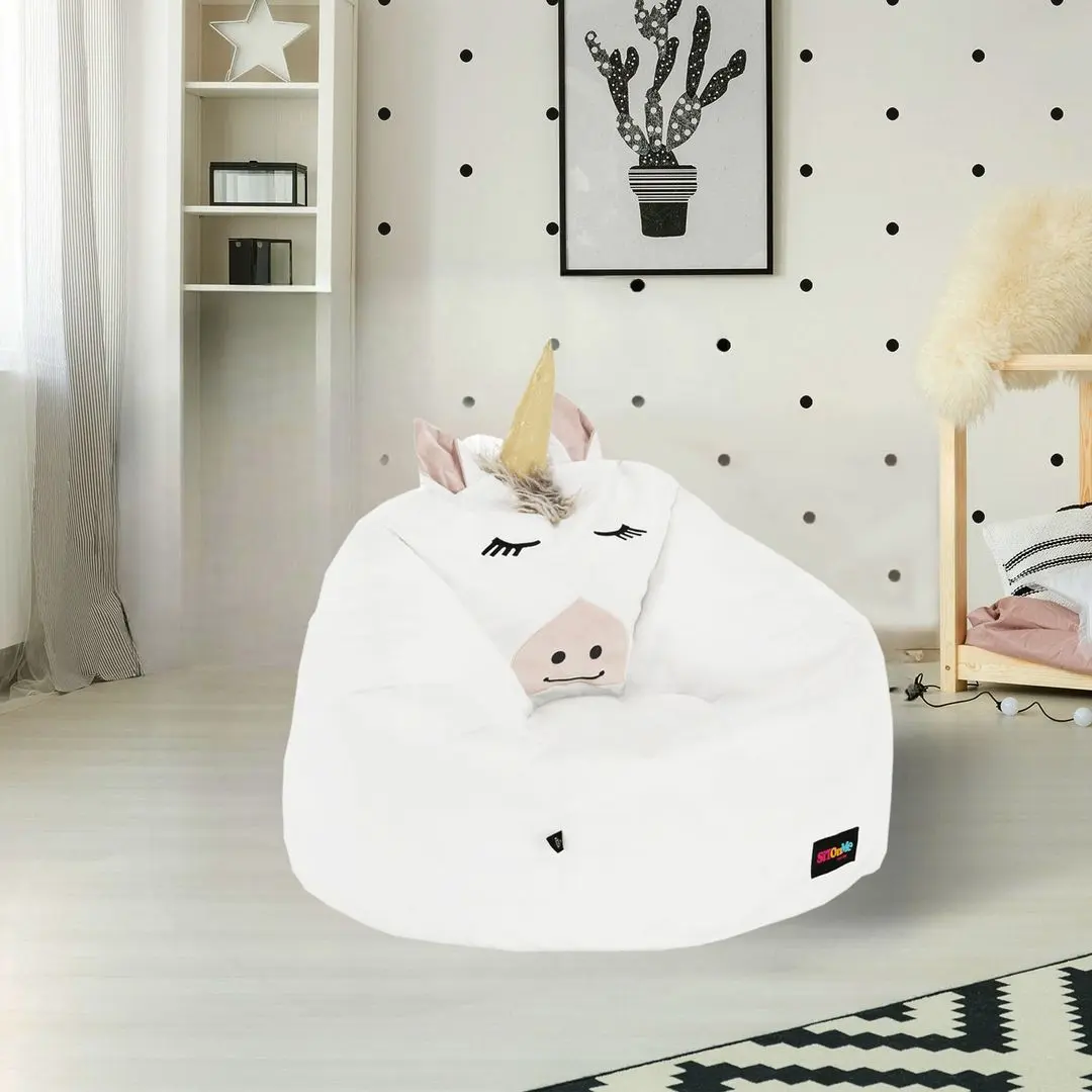 Детское кресло-мешок Tempo Kondela SitOnMe Unicorn (White)