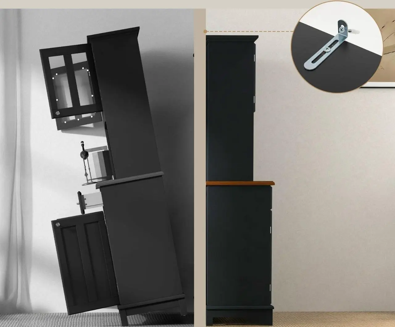 Bufet Costway HW64504BK (Black)