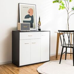 Буфет Costway JV10116 (White/Black)