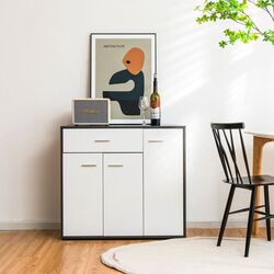 Буфет Costway JV10116 (White/Black) Thumb