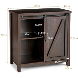 Буфет Costway JV10170BN (Brown) Thumb