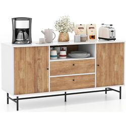 Буфет Costway JV11102WH (White/Natural) Thumb