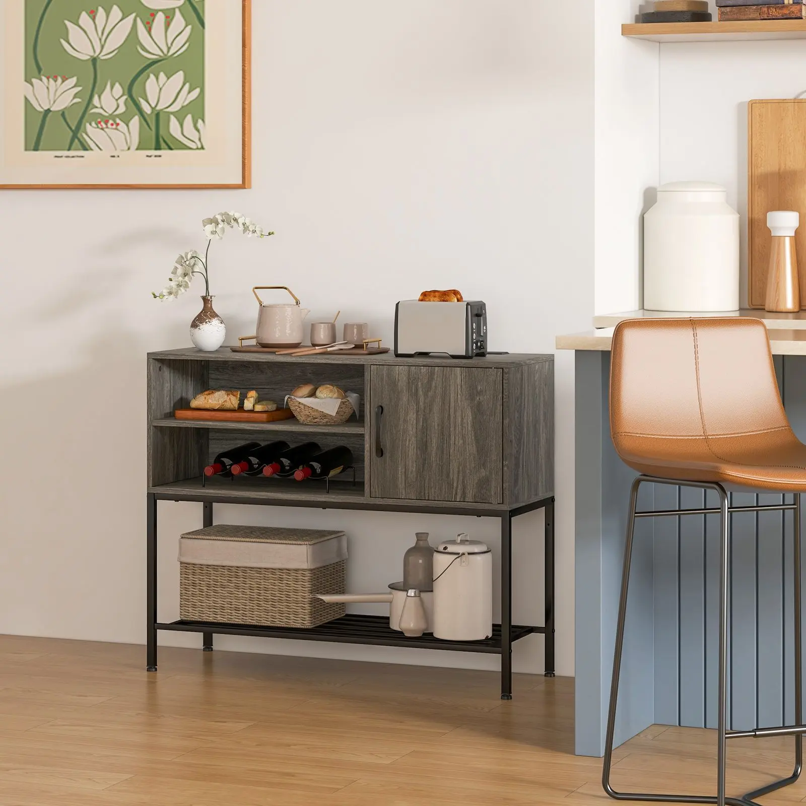 Буфет Costway JV11215GR (Grey)