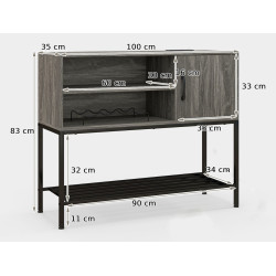 Буфет Costway JV11215GR (Grey) Thumb