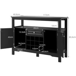 Буфет Costway JV11252BK (Black) Thumb