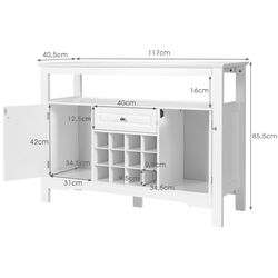 Буфет Costway JV11252WH (White) Thumb