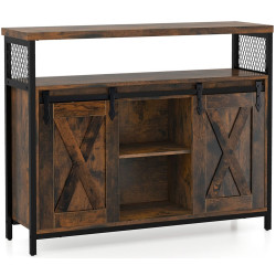 Bufet Costway JV11382CF (Rustic Brown/Black) Thumb