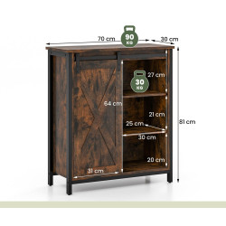 Bufet Costway JV11383CF (Brown) Thumb