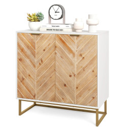 Bufet Costway JV11786WH (White/Gold) Thumb