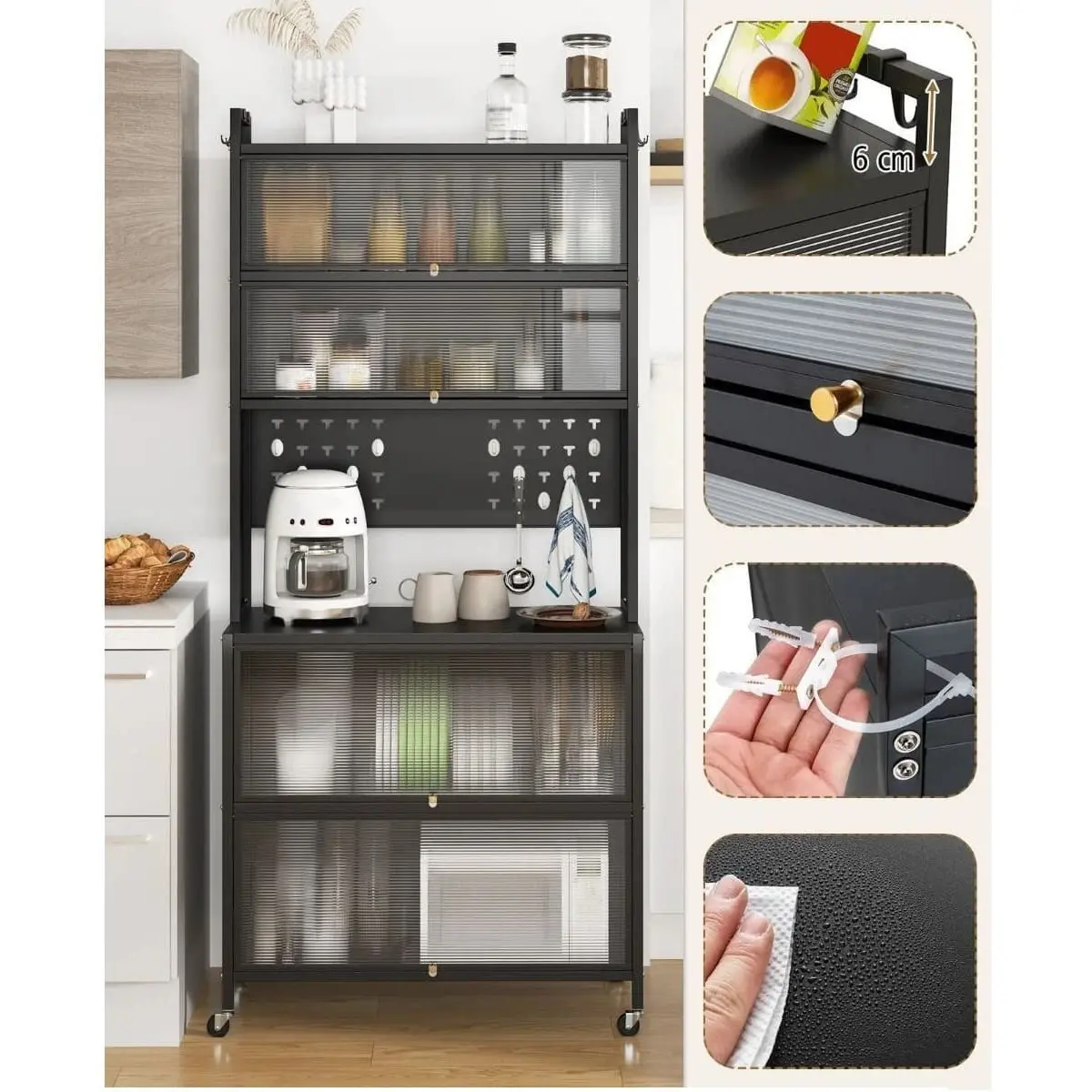 Bufet Costway JV12281BK (Black) - 4