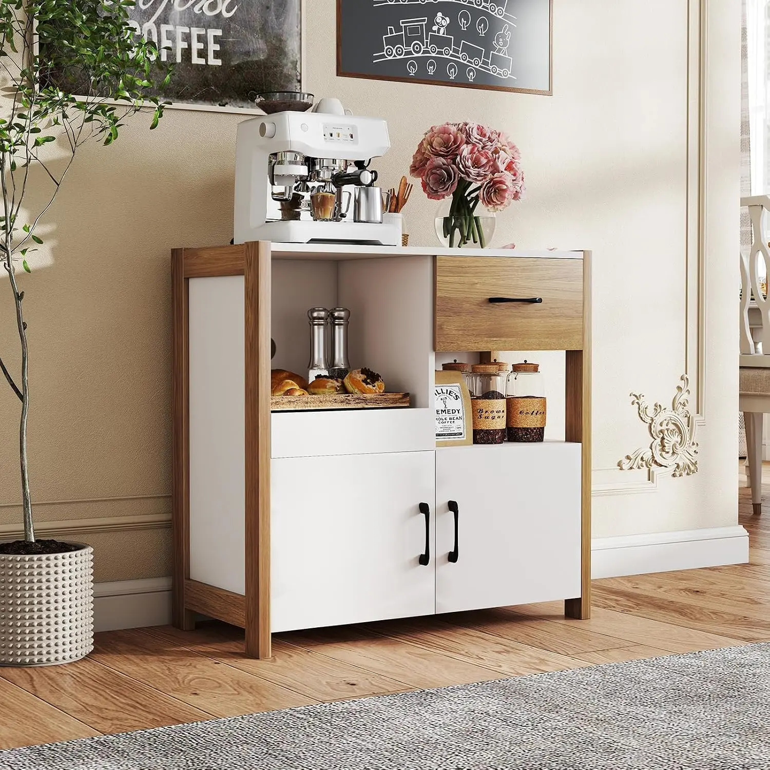 Буфет Costway JV12709WH (White) - 4