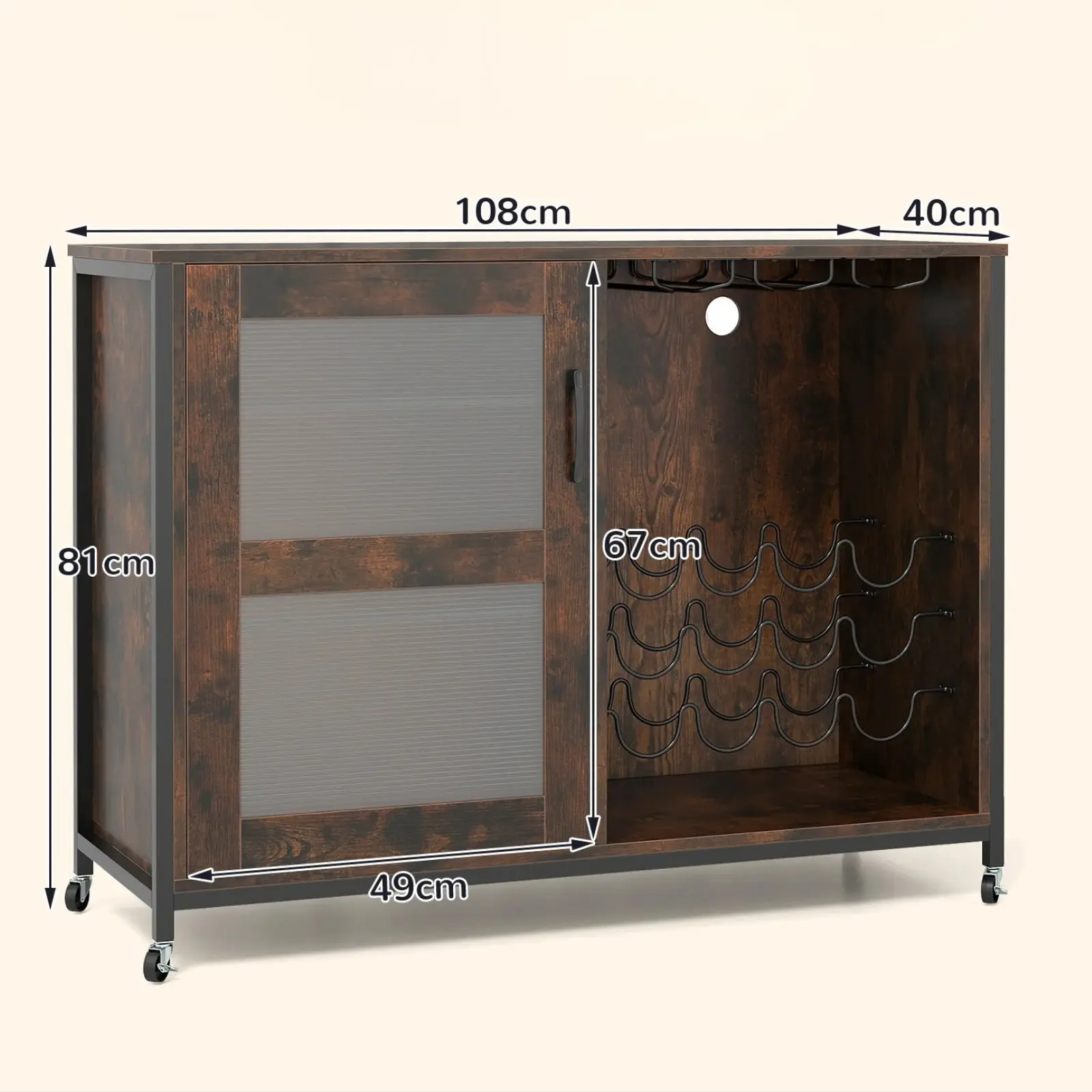 Bufet Costway JV12859CF (Brown) - 4