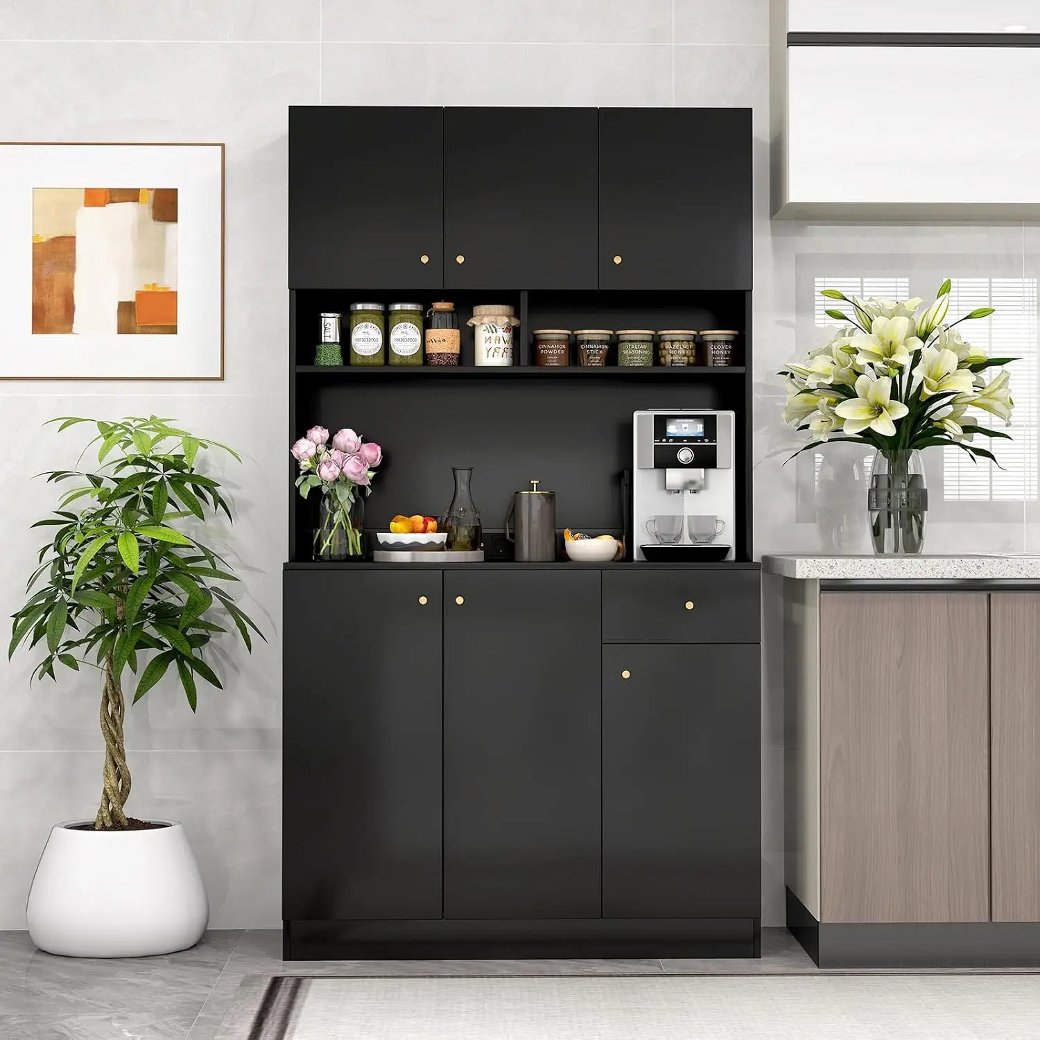 Bufet Costway JV13266DE-DK+ (Black) - 5
