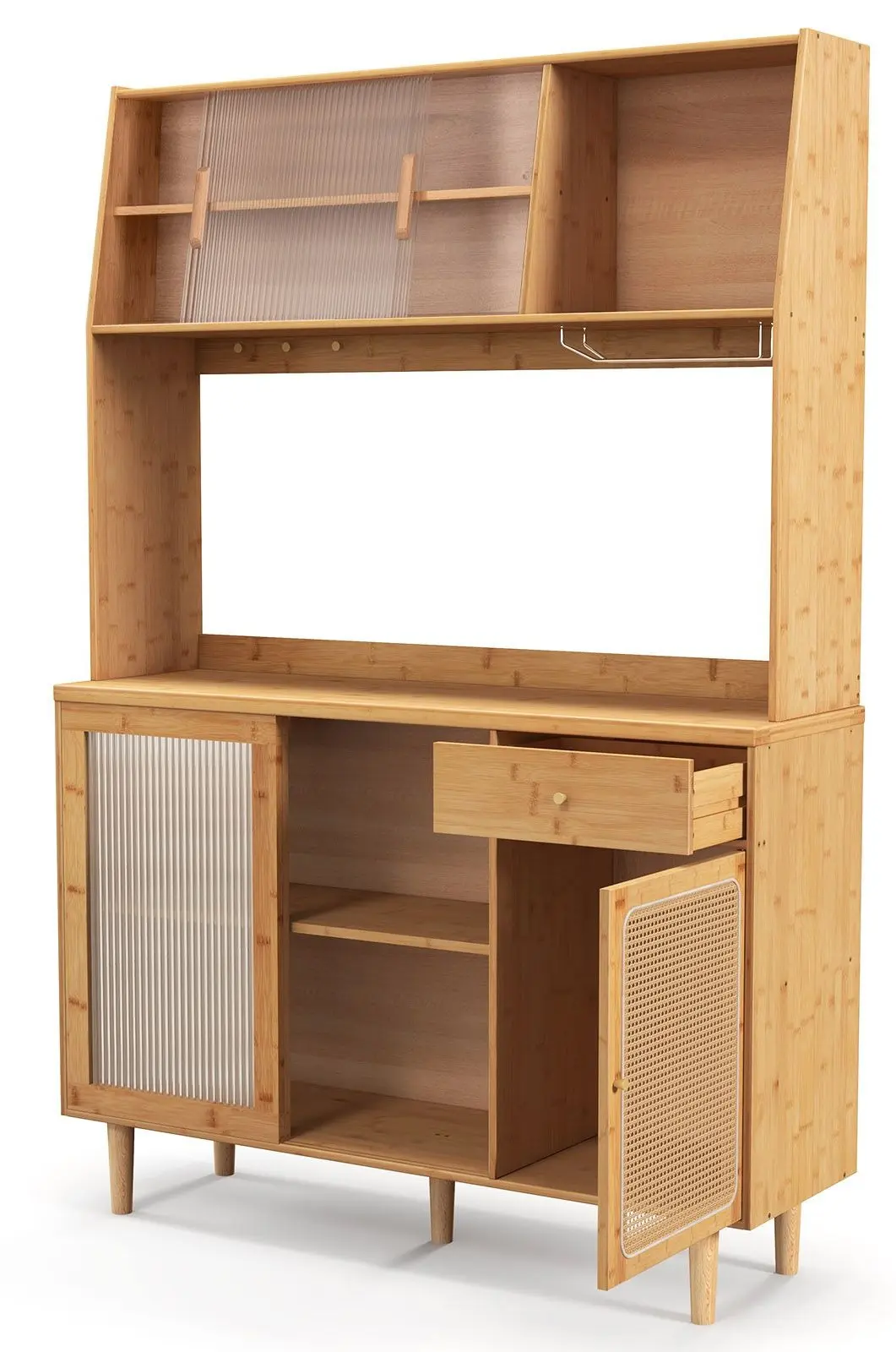 Bufet Costway KC55874NA 120x35x175cm (Natural)