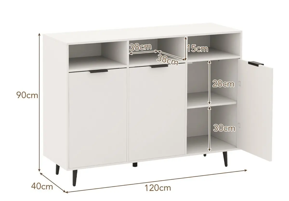 Bufet-dulap Costway JV12178WH (White)