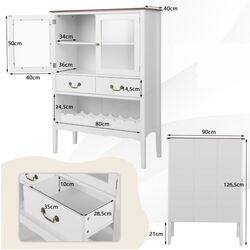 Буфет Costway JV10445WH (White) Thumb