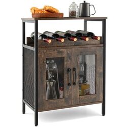 Dulap-vitrina Costway JV10601CF (Brown/Black) Thumb