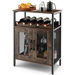 Dulap-vitrina Costway JV10601CF (Brown/Black) Thumb