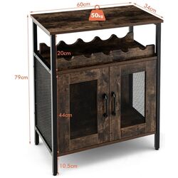 Dulap-vitrina Costway JV10601CF (Brown/Black) Thumb