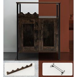 Dulap-vitrina Costway JV10601CF (Brown/Black) Thumb