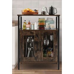 Dulap-vitrina Costway JV10601CF (Brown/Black) Thumb