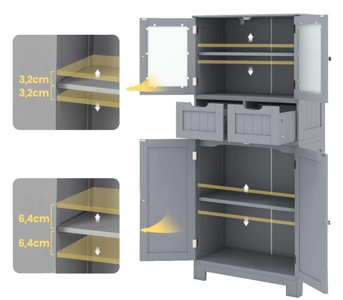 Сервант Costway JV12668GR (Grey)