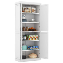 Шкаф-кладовка Costway JV11050WH-12 (White) Thumb