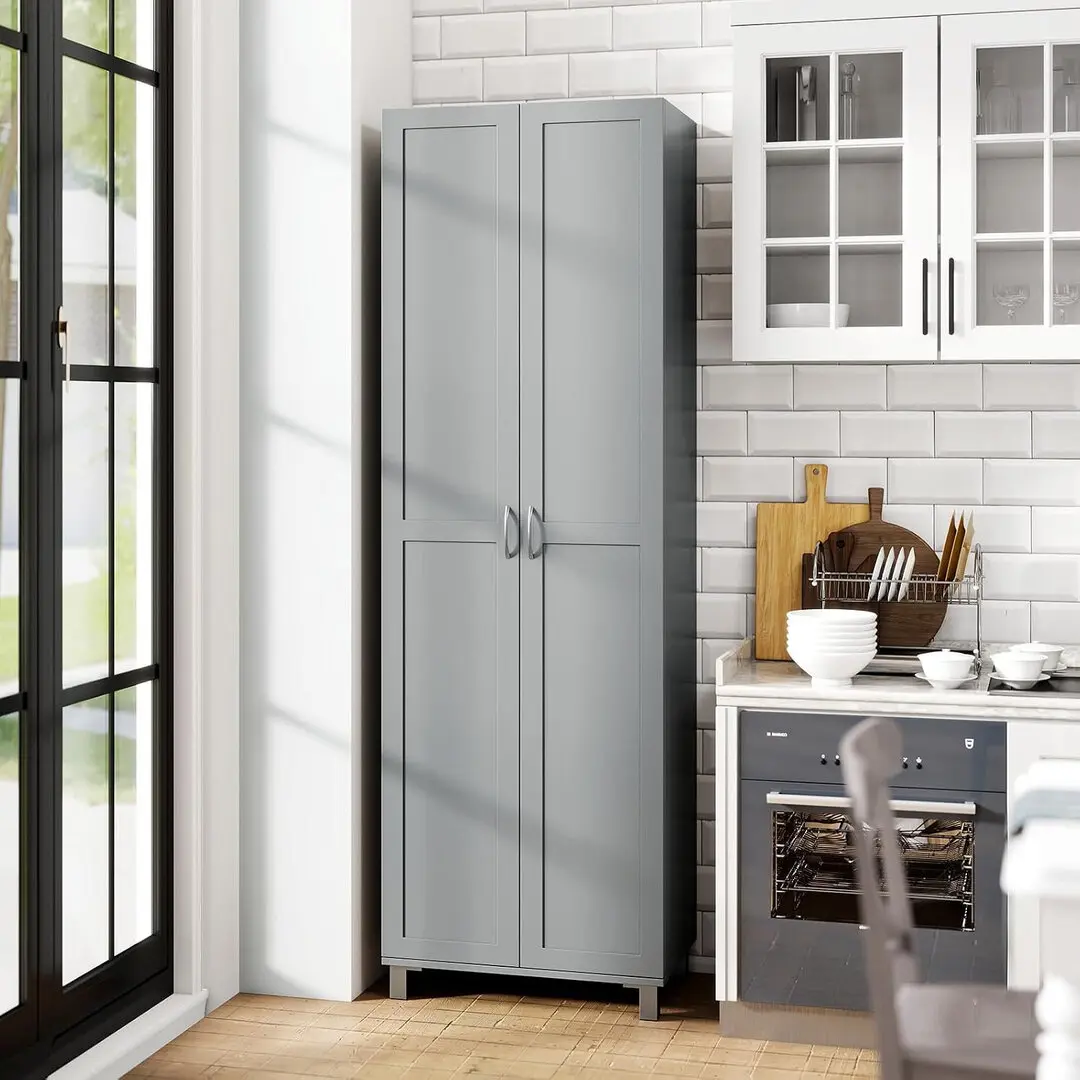 Шкаф-кладовка Costway JV12413GR (Grey)