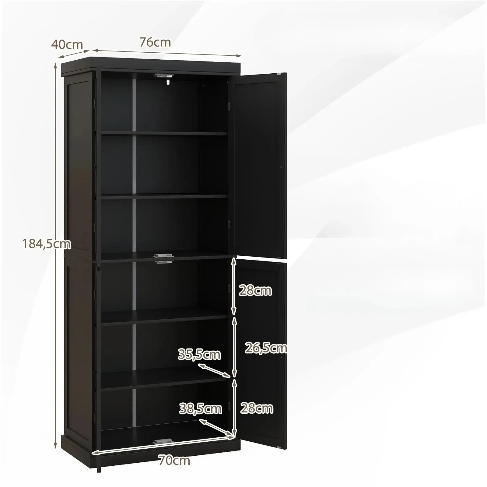 Dulap-camara Costway JV13587DK (Black) - 3