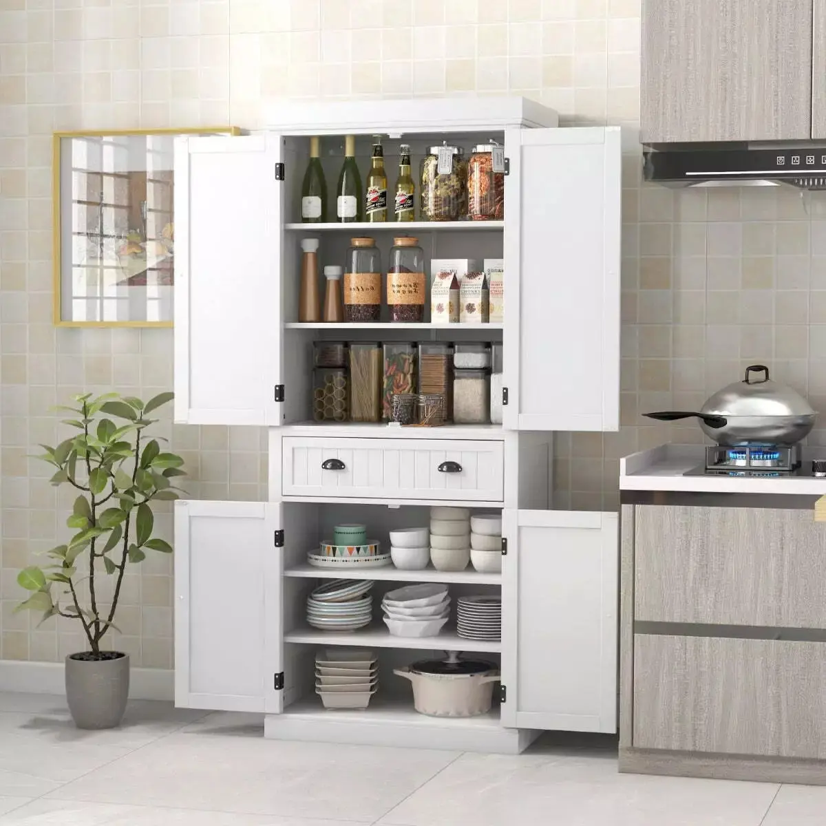 Dulap-camara Costway JZ10157WH 76x40x183 (White)