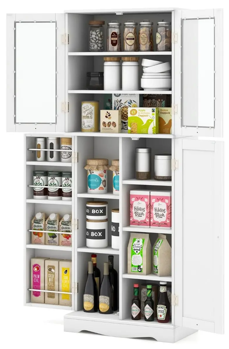 Шкаф-кладовка Costway KC56692WH (White)