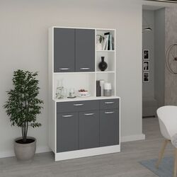 Bufet Haaus Hugo 188x100 cm (Anthracite/White)