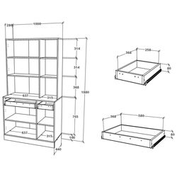 Буфет Haaus Hugo 188x100 cm (Artisan Oak/White) Thumb