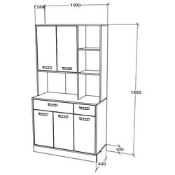 Буфет Haaus Hugo 188x100 cm (Artisan Oak/White) Thumb