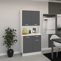 Bufet Haaus Oma 188x44 cm (Anthracite/White)