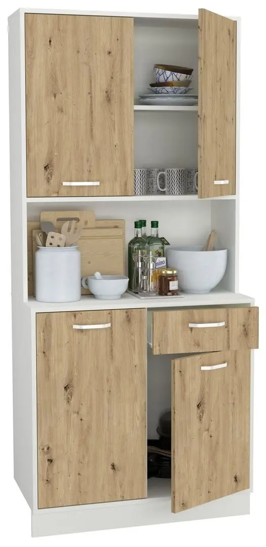 Bufet Haaus Oma 188x44 cm (Artisan Oak/White)