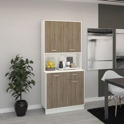 Bufet Haaus Oma 188x44 cm (Sonoma Oak Dark/White)